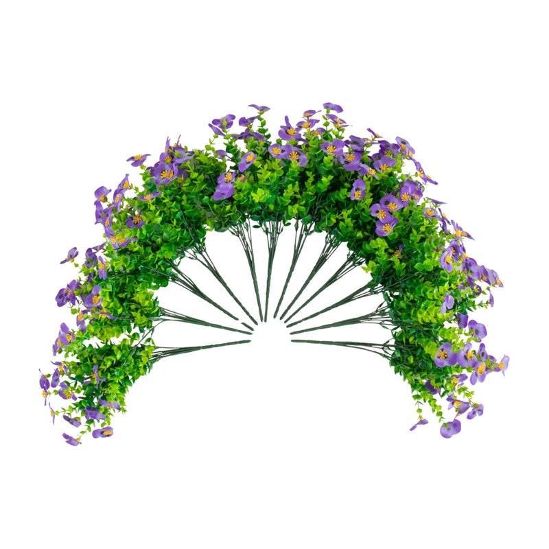 13 po Marguerite artificielle résistante aux rayons UV (intérieur / extérieur) - ensemble de 12, Mauve