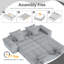 Canapé modulaire moderne avec 8 coussins et 8 pièces-1402899901