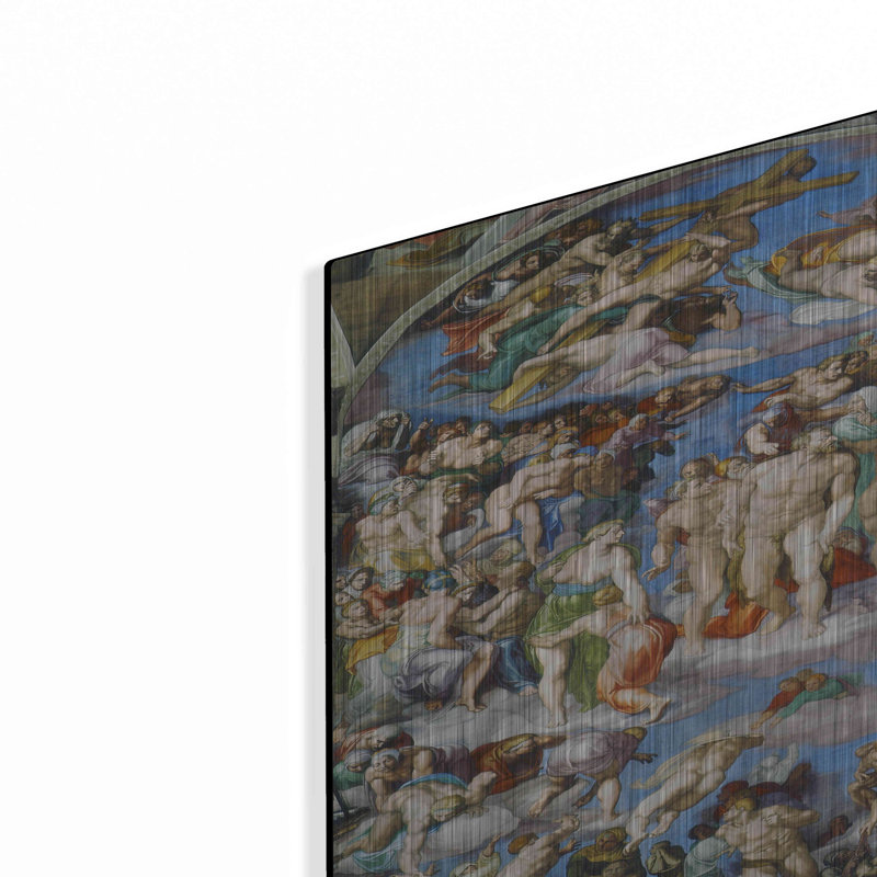 «The Last Judgement» par Michelangelo, art mural en métal, H 36 po x l 24 po