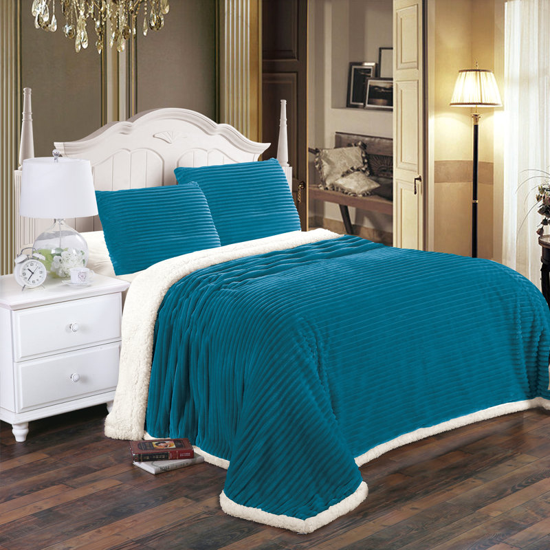 Couverture Neubert Micro Sherpa Ultra Plus, Grand, Bleu sarcelle