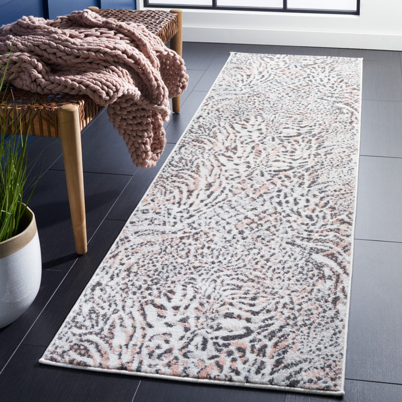Ameyaa Performance Animal Print Rug, Runner 2'3" x 8'