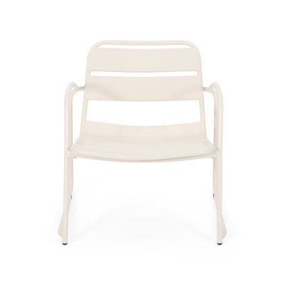 Ensemble de conversation d'extérieur en rotin d'osier | Métal | Ensemble de conversation | Blanc mat