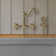 Whitehaus Wall Mount Faucet with Long Traditional Swivel Spout and Solid Brass Side Spray