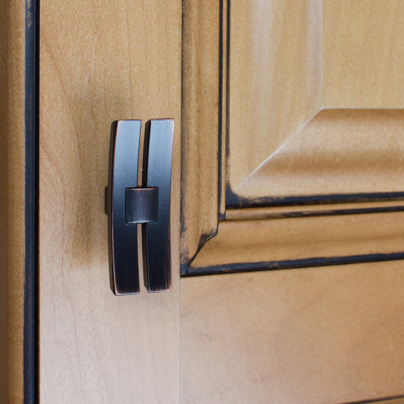 1 7/8" Length Bar Knob Backplate, Oil Rubbed Bronze