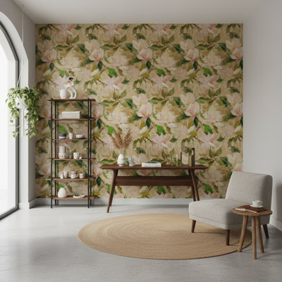 Papier peint floral abstrait abstrait mural