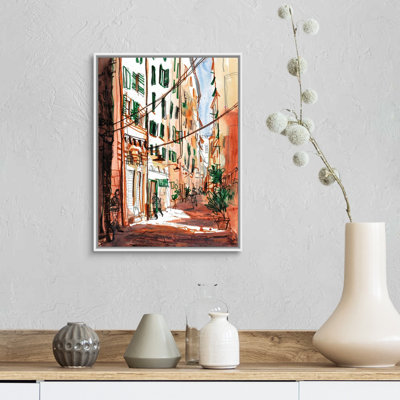 «Italian Alleyway - Genova» par Eleanor Doughty, reproduction d'art sur toile