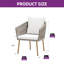 Chaise d'extérieur en rotin PE pour l'extérieur - coussin beige et coussin décoratif, capacité de 265 lb