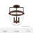  Glass Semi Flush Mount-79032436
