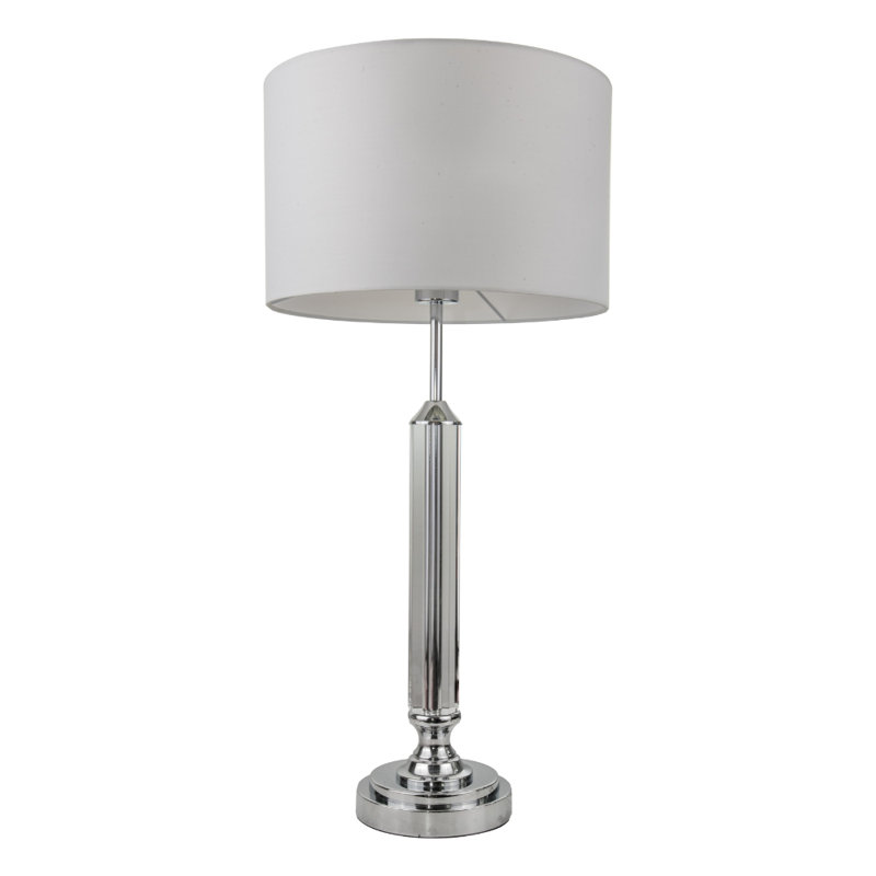 Jenette Metal Lamp Base Lamp, Silver
