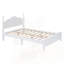 Base de lit plateforme double en bois de style rétro avec support à lattes en bois pour un confort et une durabilité accrus