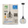 1 - Light Black LED Sphere Pendant