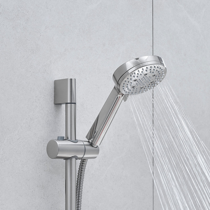Système de douche pour salle de bain 10 pouces - Robinet mural noir mat avec 5 robinets portatifs et coulissants