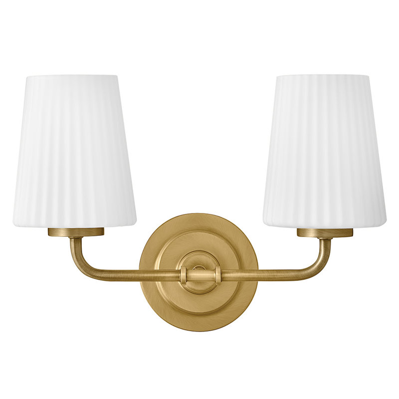 Hinkley Mckenna Small Two Light Vanity, Gold