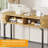Fluted Console Table with Storage,Wood Sofa Table with Sliding Door,Entryway Table with Storage Space for Living Room-1041542687
