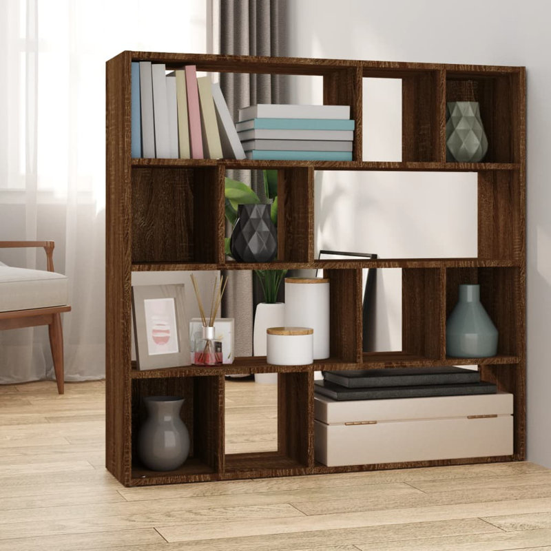 Book Cabinet/Room Divider Sonoma 41.3"X9.4"X40.2", Brown Oak