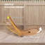 Chaise berçante d'extérieur avec siège à lattes et dossier haut Outsunny
