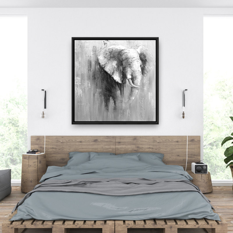 " Abstract Grayscale Elephant "