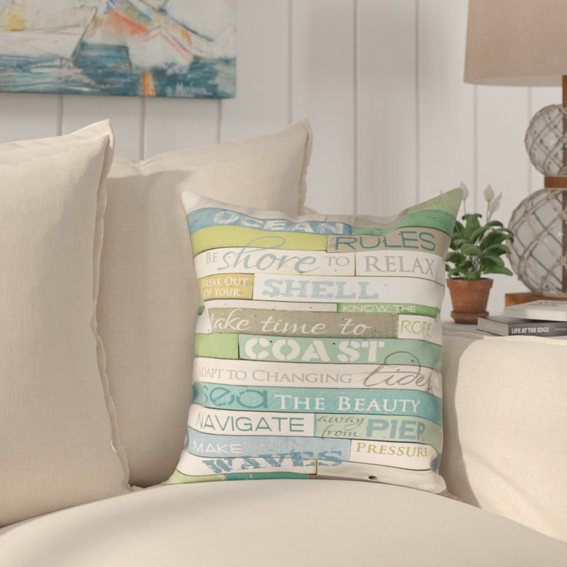 Coussin extérieur Ocean Rules Ocean Rules, H 18 po x l 18 po