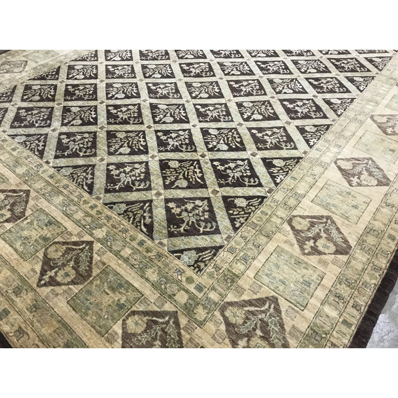 Tapis mauve noué à la main de haute qualité