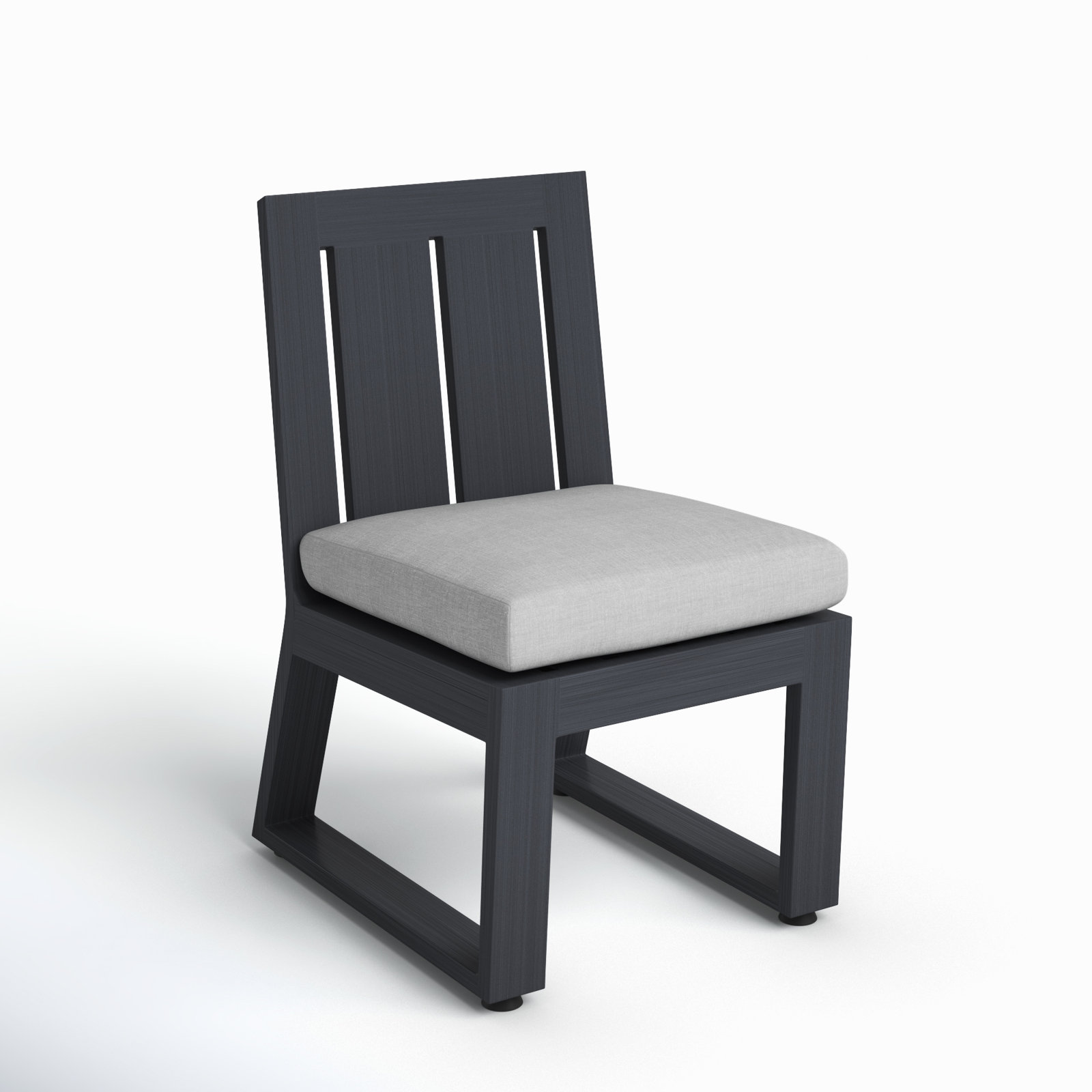 Georgie Patio Dining Chair with Cushion, Cast Silver Sunbrella®