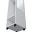 Armoire blanche à 3 tablettes avec miroir et rangement ouvert-455016902