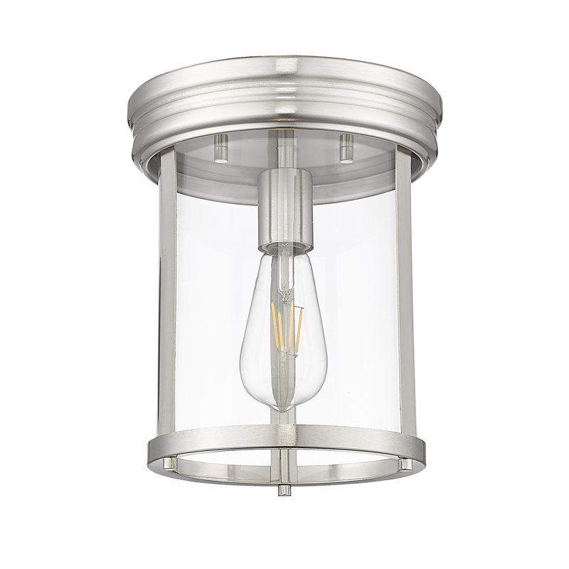 Cheetham Glass Flush Mount, Brushed Nickel