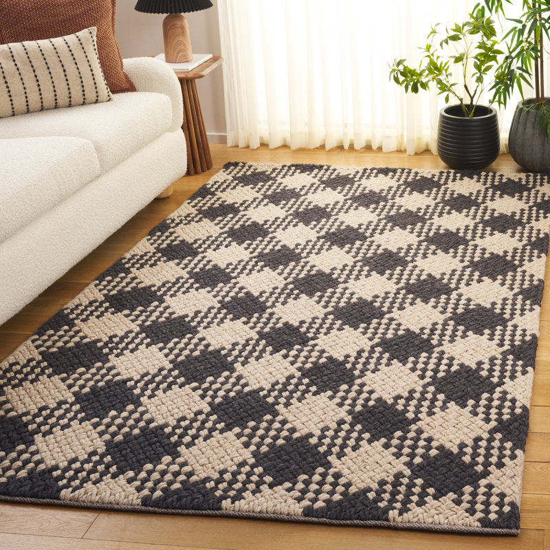 Natural Fiber Couture 105 Hand Woven Performance Checkered Rug, Rectangle 5' x 8'
