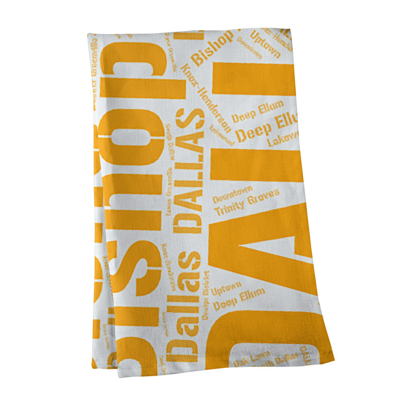 Cotton Tea Towel Kitchen Towel, Blue, Dallas