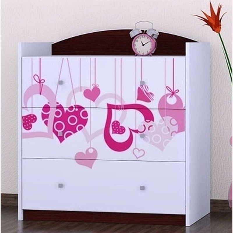 Nordin Kids 3 - Drawer Chest, Dark Brown