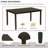 6-Piece Kitchen Dining Table Set Wooden Rectangular Dining Table-115300727-115300730