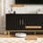 70" Fluted TV Stand - Modern TV Console With Adjustable Shelves & Storage Cabinet For Living Room & Bedroom, Fits 80" Tvs-1813265134