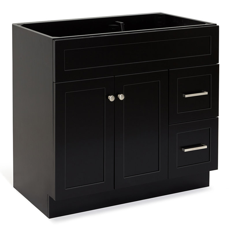 Base de meuble-lavabo simple 36 po Paulla, Noir