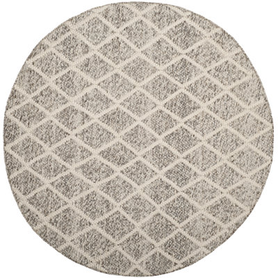 Russo Ivory Stone Hand-Woven Geometric Rug