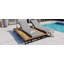 Ensemble de 2 chaises longues de patio avec dossier réglable à 5 positions, coussins et table d'appoint en bois-629520847