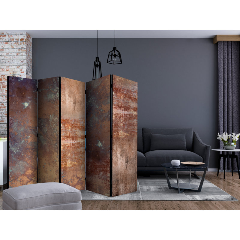 Room Divider, 5, 172cm H x 225cm W x 3cm D, Rusty Plate