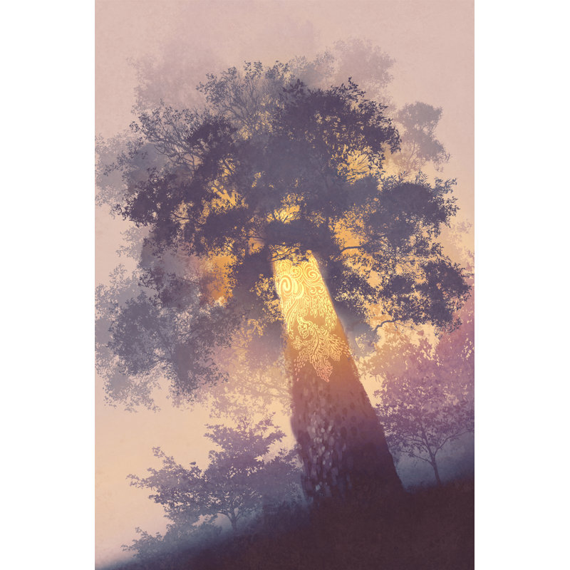 Glowing Magical Tree by Grandfailure - Wrapped Canvas Print, 46cm H x 30cm W x 3.8cm D