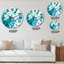 Nuage blanc sur marbre bleu I - horloge murale moderne-1667668582