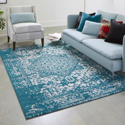 Tapis turquoise Madline