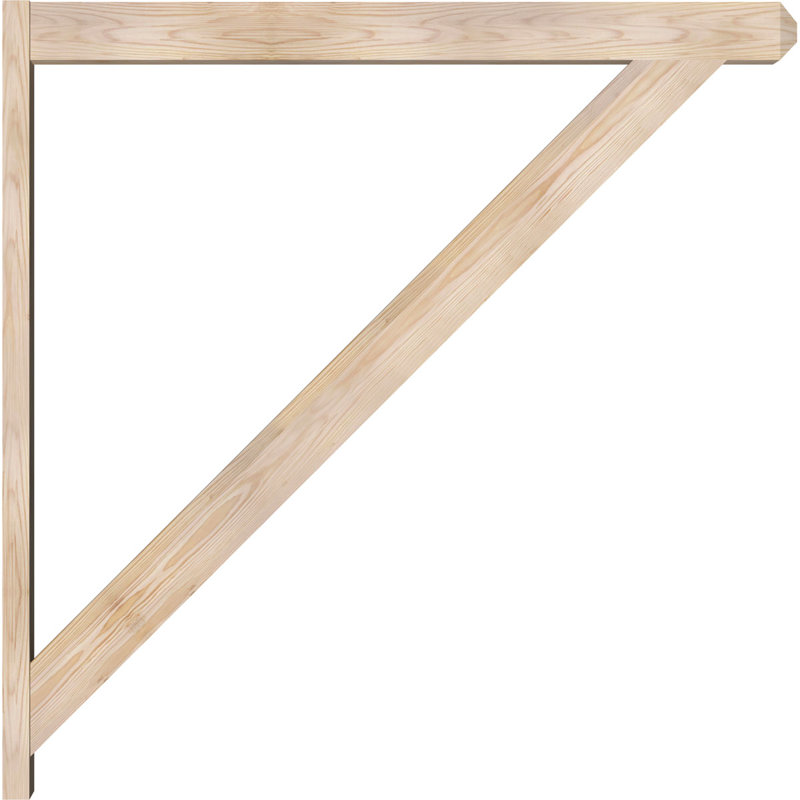 Artisan traditionnel en bois rustique, Sapin Douglas de 5 1/2 po (lisse), P 48 po x H 48 po