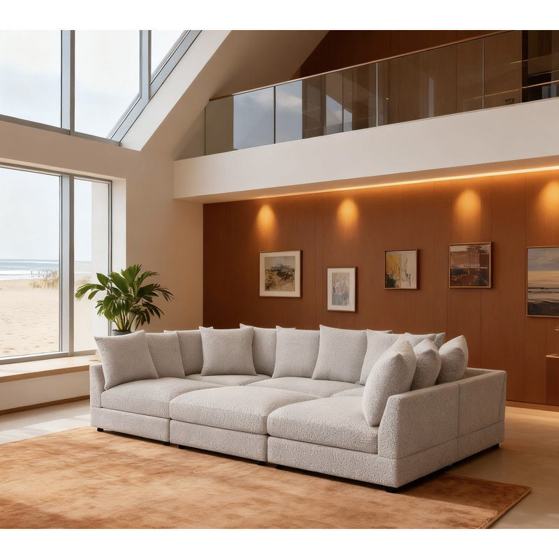 Harborstone 7-Piece Deep-Seat Modular Sofa, Beige