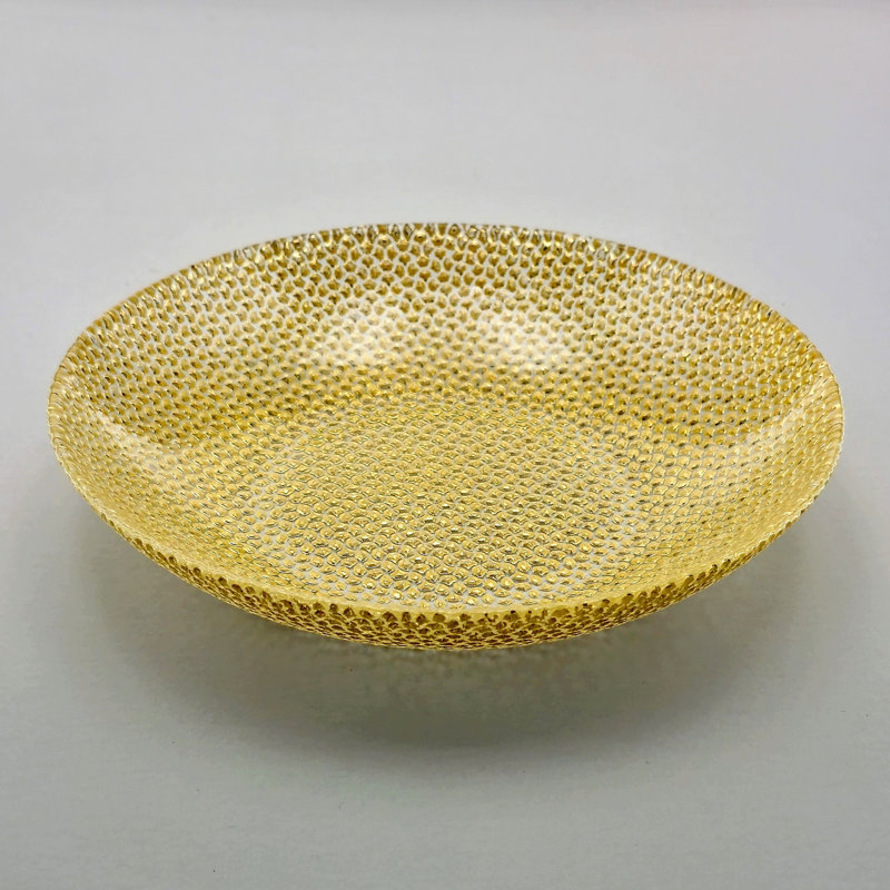 Ensemble de 4 assiettes à soupe en verre doré Casitas, Gold