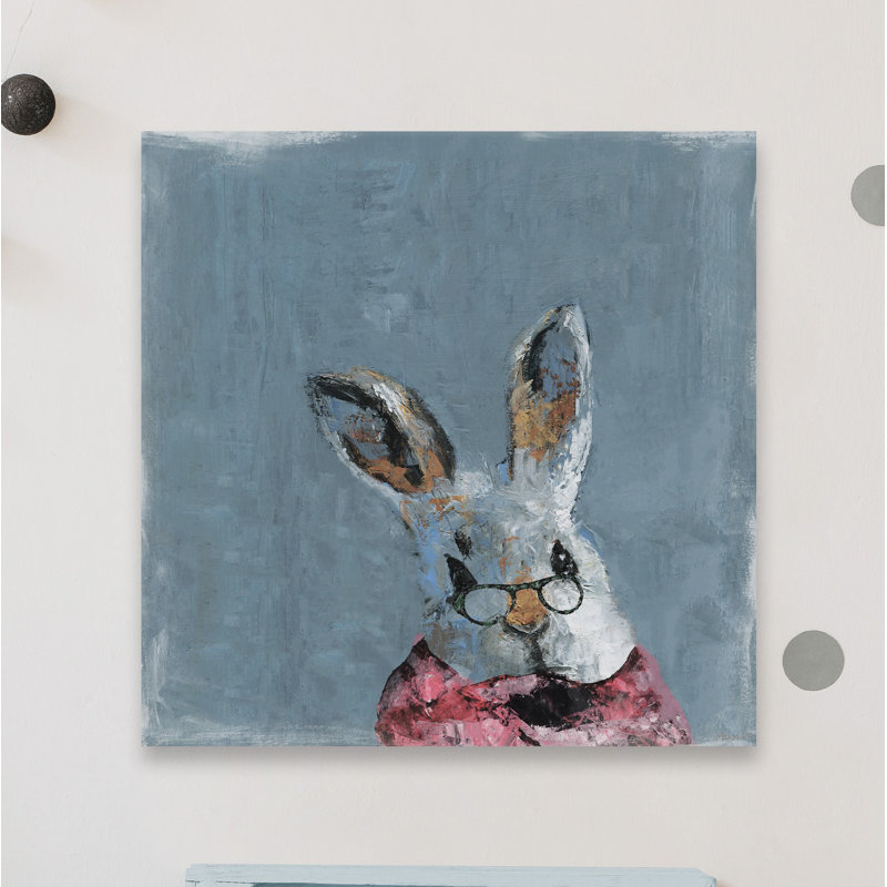 «Grandma Bunny», reproduction sur toile tendue, H 18 po x l 18 po x 1,5 po