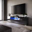 Caelainn High Gloss TV Stand & TV Cabinet, 1 Flip Door, 2 Side Doors, RGB Remote, 15W, Fits 60" TV-716356914-686162354