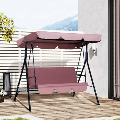 Balancelle d'extérieur 3 places avec coussin amovible