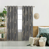 Geometric Blackout Thermal Curtain Pair