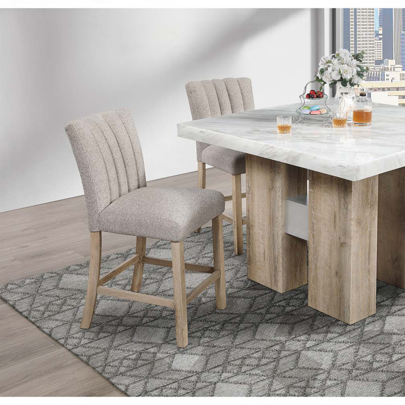 Wood Frame Bar Stools, Beige, Wood