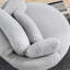 Chaise d'appoint et de rangement Modern Modern - tissu gris, assise relaxante-955339376