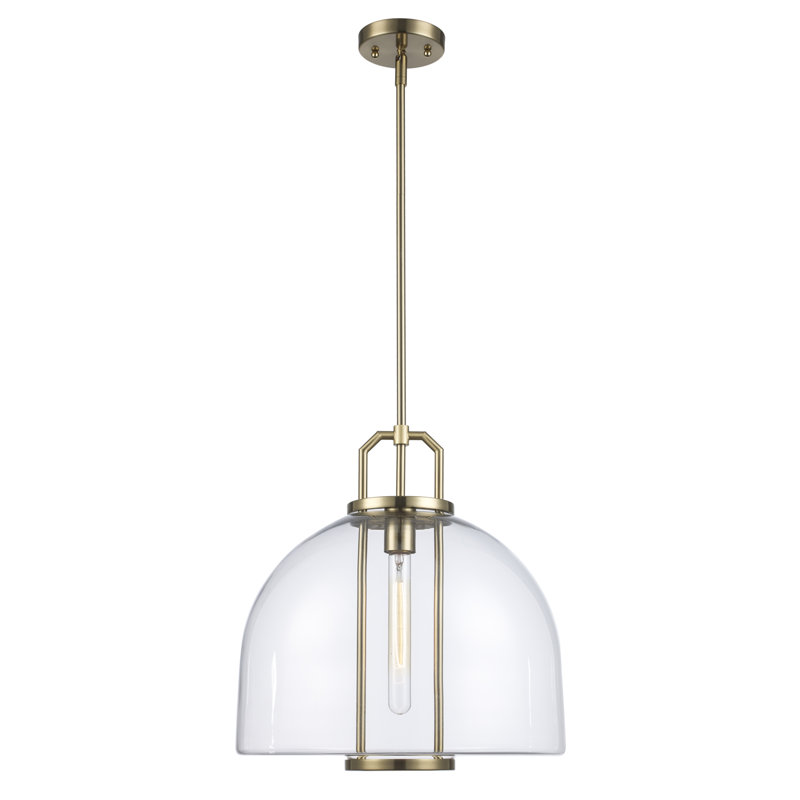 Benda 1 - Light Dome Pendant, Antique Gold, 16.5" H x 16" W x 16" D