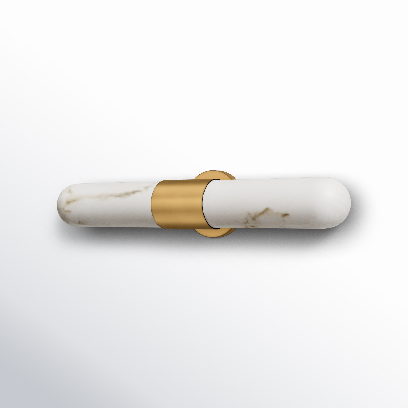 2 Light Alabaster Dimmable LED Bath Bar, Heritage Brass