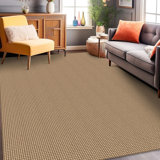 Tapis en coton lavable à la machine avec envers antidérapant brun clair / brun